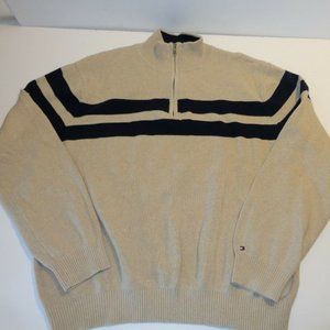 Tommy Hilfiger 1/4 Zip Sweater  Wool Blend Mens XL